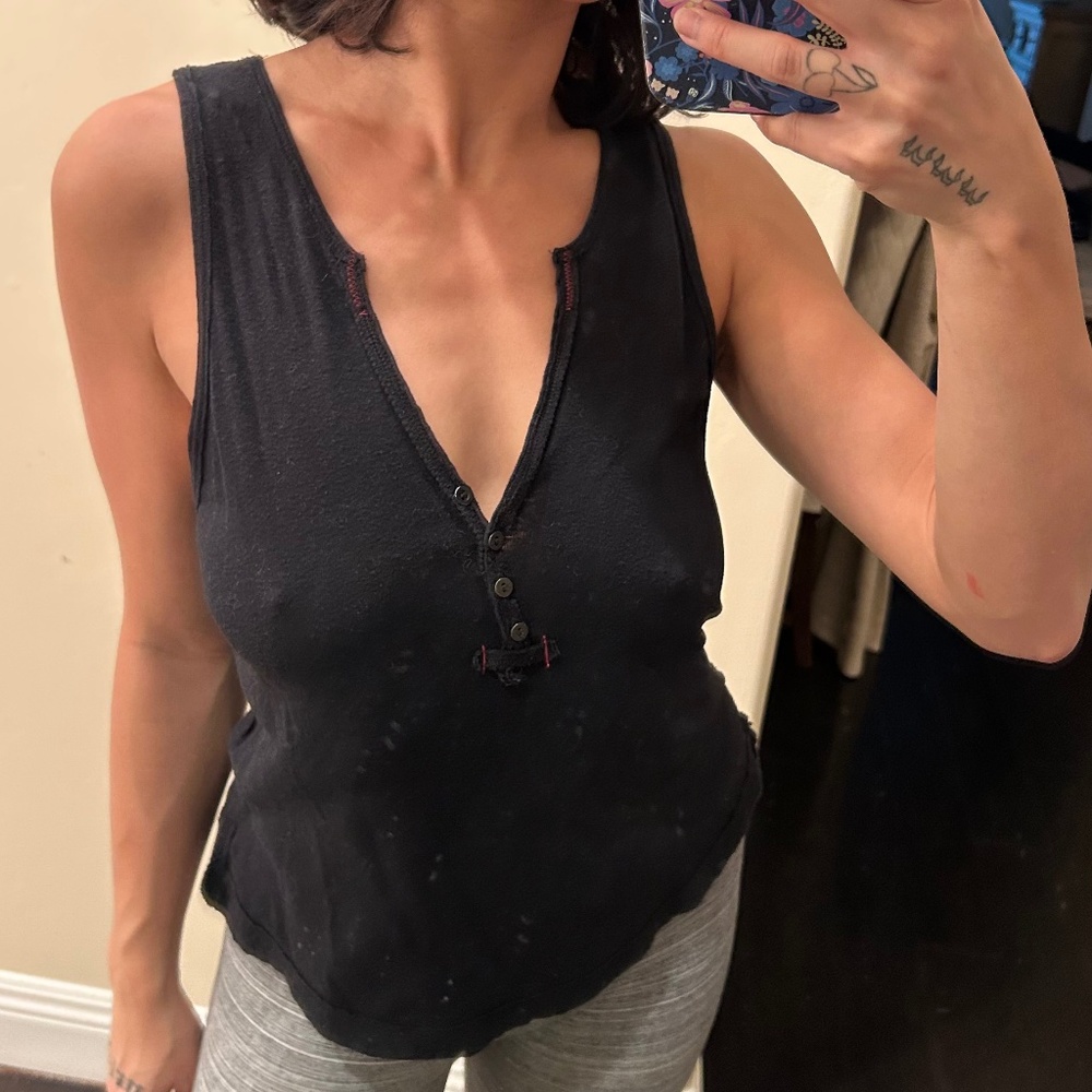 Free People Black Tank Top
